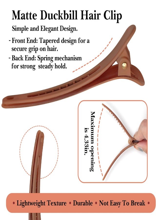Zoolinn Matte Duckbill Styling Hair Clips – 3.07 Inch No-Crease Sectioning Barrettes for Women & Girls, Hair Accessories in 4 Colors(12–Pack) - Image 2